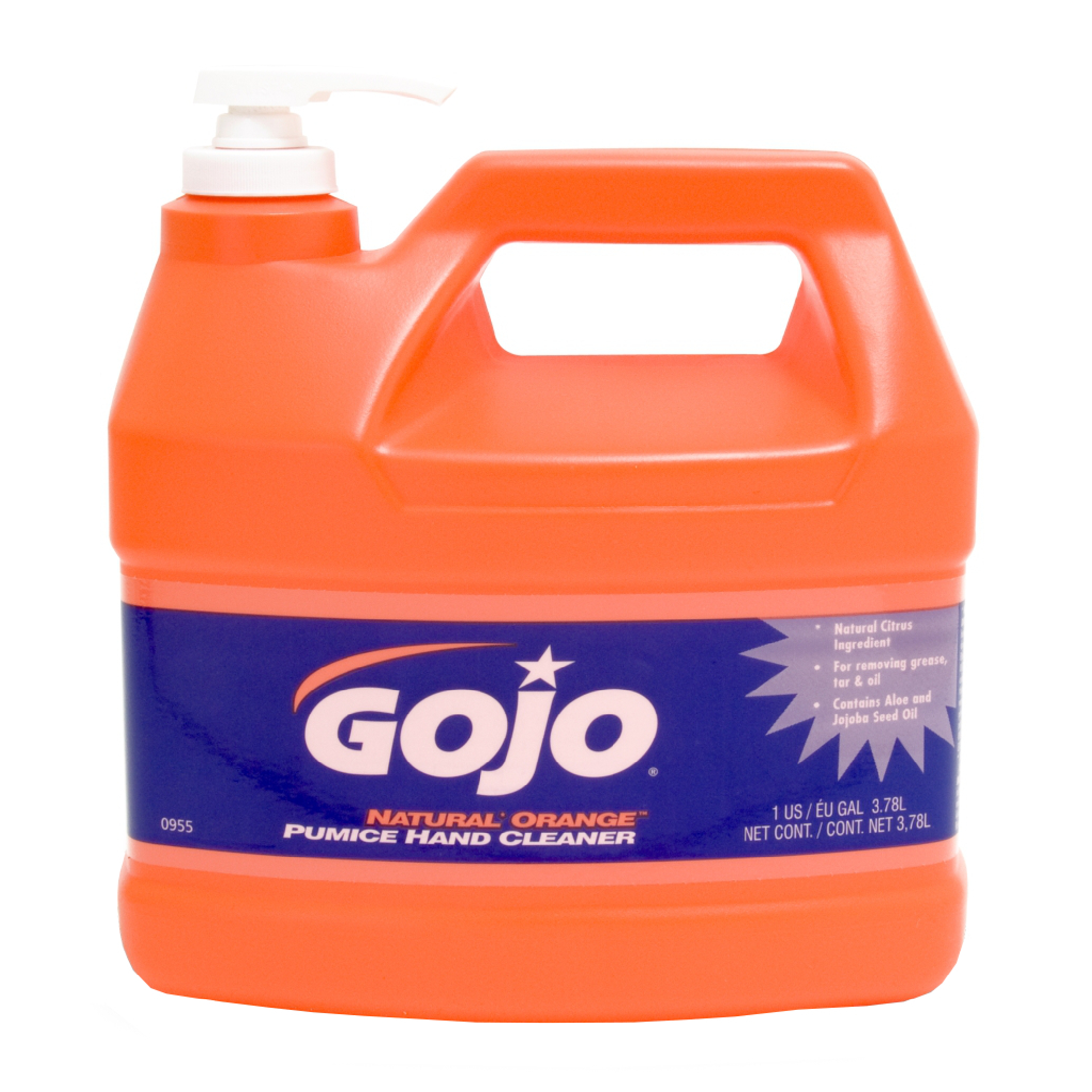 GOJO 0955-04 Hand Cleaner, Natural Orange Pumice 1 Gallon
